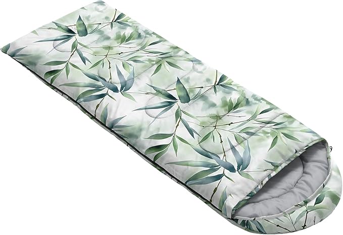 Kids Sleeping Bag for Boys Girls,Blue Ripples Print-Lightweight Warm Portable Outdoor Indoor-Waterproof Cold Weather Resistant Sleeping Bag for Camping Hiking