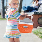 Picnic Cooler – 4.5 Liter Hard Cooler – Coolbox Keeps Contents Cool for 48 Hours – BPA Free Outdoor Cooler – Portable Cooler for Picnics, Grill, Camping (Orange)
