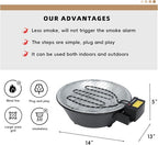 Electric Grill Outdoor Indoor Cooking,Smokeless BBQ,Portable Removeable Grill, (YD330)