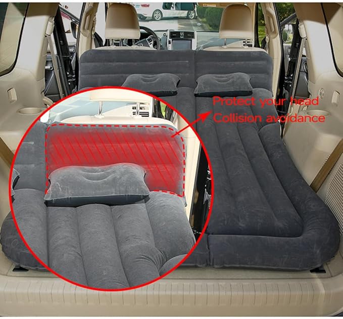 Car Inflatable Mattress for Hyundai Grandeur/Xcent/HB20S Sedan Rear Trunk Air Mattress Camping Folding Air Bed Cushion Back Seat Air Sleeping Mattresses,Black01