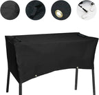 Grisun Patio Cover for Camp Chef 3 Burner Stoves, Waterproof Anti-Fade 3 Burner Stove Cover for PRO90, PRO90X, SPG90B, TB90LW, TB90LWG, TB90LWG15, DB90D, Handles for Easy Lifting, 600D Fabric, Black