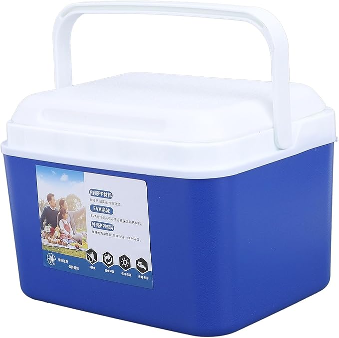 5L Portable Cooler Box, Large Capacity Ice Box Cooler Keeps Food Freshness and Drink Cool, Insulated Hard Cooler Case for Travel, Camping, Picnic