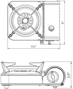 GasOne Emergency Gear Camping Mini Butane Portable Gas Stove with Carrying Case
