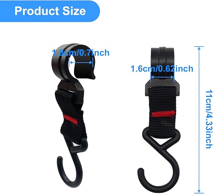 12 PCS Ice Fishing Shelters Hooks, Coat Hooks Hanger Hanging Ice Shanty Camping Light Cookware Hanger Hooks Pots Hanging Hooks Camping Bag Stroller, Hanging Storage Fishing&Hunting Accessories