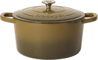 Crock Pot Artisan 5-Quart Round Cast Iron Dutch Oven Pot With Lid - Gradient Sage Green
