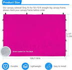 Joramoy Canopy Tent Sidewalls for 10×10 Pop Up Canopy, Instant Canopy SunWall with Waterproof and UV Protection Layer, Straight Leg Canopy Shade Wall, 1 Pack Sidewall Only(Pink), WB1010-Pink