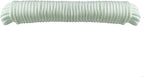 (1/8 inch) 3mm Nylon Rope 25feet Solid Braid,Multipurpose Utility Cord Line,High Strength White Utility Rope Cord Nylon Twine,Commercial, Anchors,Crafts,Blocks,Pulleys,Towing,Cargo,Tie-Downs(25ftx2)