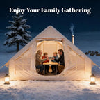 Easy Setup Inflatable Camping Tent, Waterproof 4 Season Air Tent with Hand Pump, Oxford Glamping Tent for 4/6/8 Adults