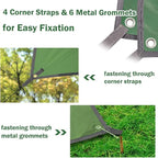 ayamaya Tent Footprint, PU 3000 Waterproof Tent Ground Cloth Large Size for 2-8 Person Family Camping Tents Ground Sheet Mat with 6 Tent Stakes for Camping Hiking Picnic - 13x9FT /8x7FT /6x7FT /5x7FT