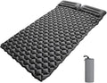 Lixada Inflatable Double Sleeping Pad with Pillow 2 Person Camping Air Mattress for Tent Outdoor Backpacking Traveling Hiking Picnic
