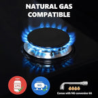 Gas Stove Top 4 Burner, Propane Gas Cooktop, LPG/NG Dual Fuel Convertible Stove Top with Thermocouple Protection, Built-in/Countertop