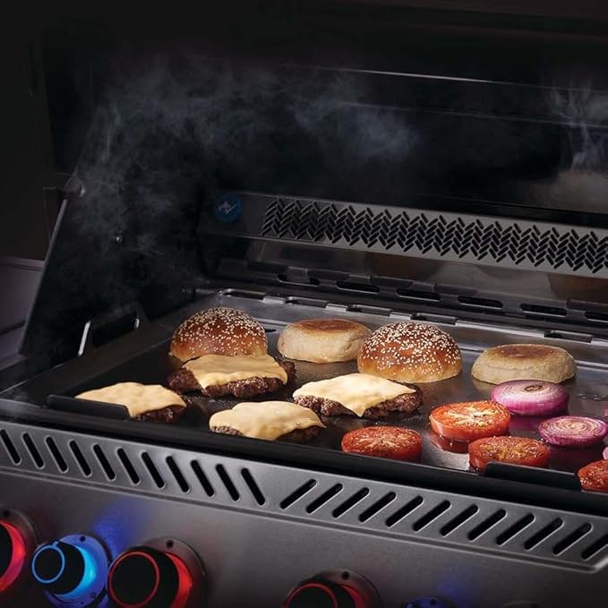 Napoleon BBQ Grill Accessory, Stainless Steel Griddle Insert - Compatible with Prestige/Prestige Pro/Built In 700 Series/Rogue 525, Full Size, Integrated Grease Traps