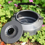 1.1L Portable Ultralight Outdoor Camping Tableware Hiking Collector Heat Ring Water Kettle Teapot Coffee Pot