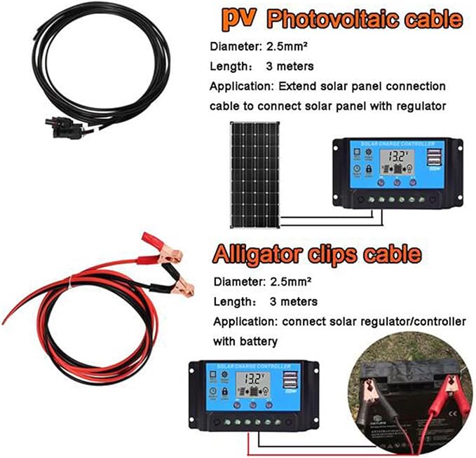 1000W Solar Panels 12V Flexible Solar Panel Kit, Complete Portable Solar Battery Charger Phone with 100A Controller Camping Home