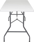 Stansport Folding Camp Table, White, 59.8" L x 29.1" W x 29.1" H