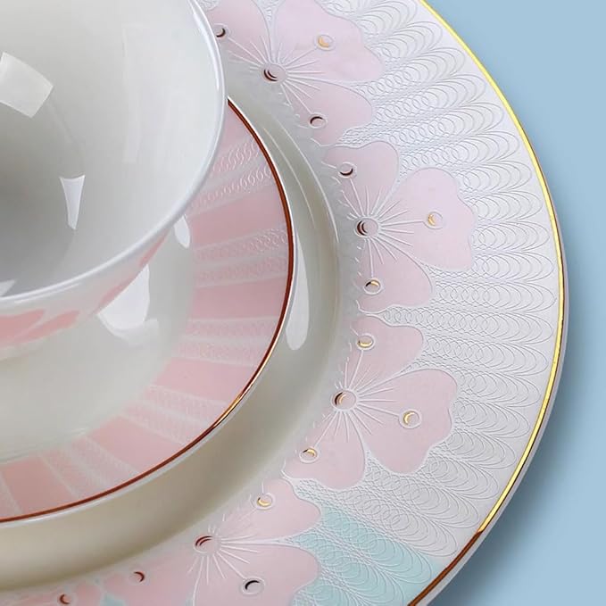 Camping Plates Fresh Texture Bone China Dinner Plate Household Dish Fish Tableware Decorative Plate