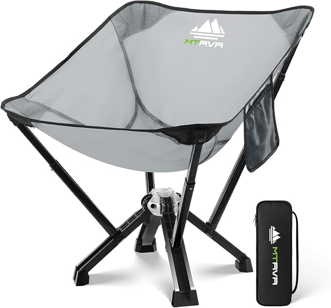 Utility-Grade Folding Chair — Stable One-Piece Structure, Authorized Folding Structure Patent, Balanced Aluminum Support, Compact & Portable Chair for Camping, Fishing & Everyday Outdoor Use