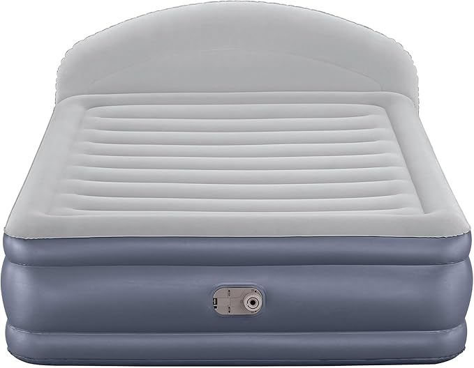 Bestway 33" Queen Air Bed with Built-in AC Pump, Tritech LoungeLux Headboard Air Mattress