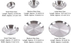 Stainless Steel Camping Plates and Bowls Set, 12PCS Portable Tableware Cookware with Storage Bag, 3.5inch to 9.1 inch, Camping Dish Set for Backpacking, Camping, Hiking, Beach,Outdoor