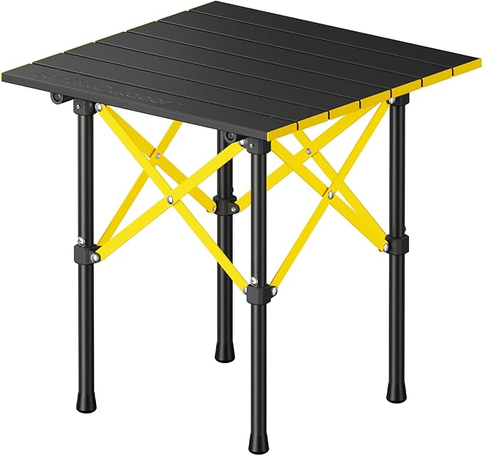 FanttikOutdoor Zeta V11 Pro Camping Table, Portable & Lightweight Folding Roll Up Table with Carry Bag, Ideal for Camping, BBQ, Picnic, Party, Outdoor Dining, Small