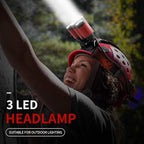 BORUIT B21 Headlamp Rechargeable, LED Super Bright Head Lights for Forehead, Battery Powered, 4 Modes Head Lamp 90° Adjustable, IPX5 Waterproof