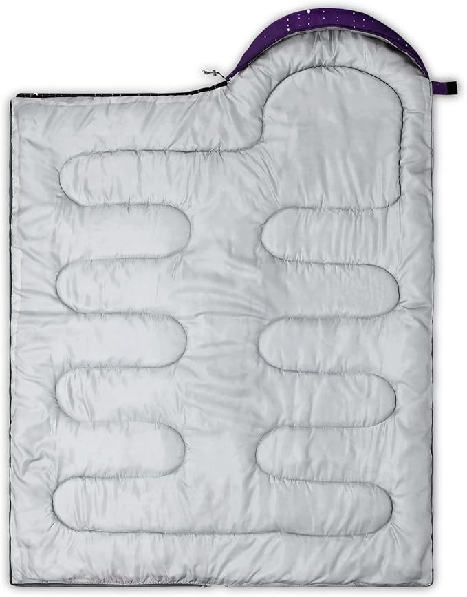 QOOMO Camping Sleeping Bags,3 Season Warm & Cool Weather,Lightweight,Waterproof Sleeping Bags for Adults & Kids,Traveling,and Outdoors,Camping Gear Equipment
