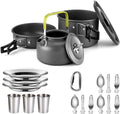 Camping Cooking Set Cookware Travel Tableware Outdoor Picnic Teapot for 2-3 Peaple Non-Stick Pots Assorted Sets