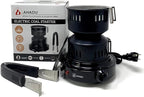 AHADU Premium Electric Charcoal Burner Coconut Coal Starter Hibachi Smart Overheating Control. Instant Coal Disk Tablet Fire Starter. Perfect Stove for Outdoor camping BBQ -Comes with Free Tong/Handle