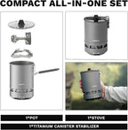 Fire-Maple Petrel Quickboil Pro Ultralight Cooking System – Compact & Fast-Boiling Backpacking Stove Pot Set, Ideal for Hiking, Solo Camping, Travelling, Hunting Trips | Petrel Quickboil Pro System