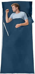 Sleeping Bag Liner,Long Staple Cotton, Adult Sleep Sack & Travel Sheets,Travel Sleep Sack for Backpacking, Hotels & Hostels Lightweight Travel Sheet Camping Sheets,Has Full Length Zipper
