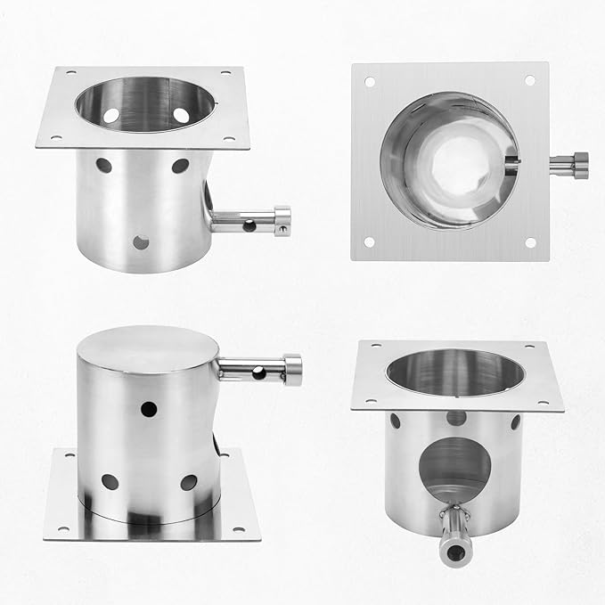 Stainless Steel Fire Burn Pot and Hot Rod Ignitor Kit for Traeger and Pit Boss,Camp Chef Pellet Grills, Heavy Duty Fire Pot Burner Pot Pellet Grill Replacement Parts with Ash Remover, Screws and Fuse