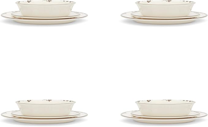 Fox Run Melamine Dinnerware Set Ivory, 10"