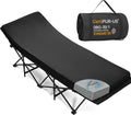 CYMULA Camping Cot Mattress 2in Memory Foam Sleeping Pad,Soft Warm Non-Slip Camping Mattress Topper with Retaining for Adults,Portable Roll up Pad for Travel(75 x30)（only Mattress）