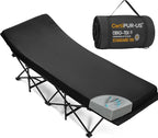 CYMULA Camping Cot Mattress 2in Memory Foam Sleeping Pad,Soft Warm Non-Slip Camping Mattress Topper with Retaining for Adults,Portable Roll up Pad for Travel(75 x30)（only Mattress）