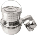 Compatible for NOBANA&CLS Outdoor Tableware Stainless Steel Set Pot Thickened Picnic Barbecue Multi-Purpose Portable Camping Hanging Soup