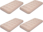 Geetery Kids Air Mattress Toddler Inflatable Airbed 55x27.6x8.7 Inch Foldable Comfort Flocked Blow up Bed with Patch Kit Portable Sleepover Mattresses for Home Travel Camping Party(Beige, 4 Pcs)