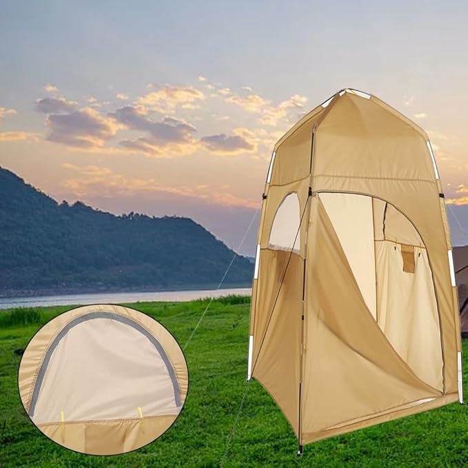 Camping Tent,Shower Tent, Camping Privacy Tent, Outdoor Shower Bath Changing Fitting Room Tent Shelter Camping Privacy Toilet 120 * 120 * 210cm