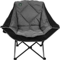 Northroad Oversized Foldable Camping Chair, Outdoor Padded Lawn Chair w/Cup Holder,Carry Bag for Beach, Hiking, and Picnics,Black