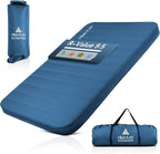 Hikenture 4 INCH Thick Self Inflating Sleeping Pad 9.5 R Value, Comfort Plus Camping Mattress with Pump Sack, Inflatable Foam Insulated Camping Pad, Camping Mat 4-Season (Light Blue, Double (80"×52"))