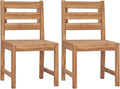 Garden Chair Set of 2 Natural Teak Solid Teak Wood Regular Outdoor Seating Camping Chair Backyard Furniture for Patio Garden