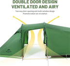 2 3 4 Person 4-Season Camping Tent - 20D Waterproof Ultralight Double Layer Tent for Outdoor Hiking Family Travel