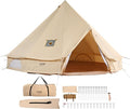VEVOR Canvas Tent Bell, Yurt 4 Seasons for Camping with Stove Jack, Breathable Holds up to 4 People, Family Camping Outdoor Hunting Party
