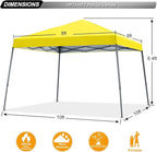 ABCCANOPY Stable Pop up Outdoor Canopy Tent 10 x 10 ft Base / 8 x 8 ft Top, Yellow