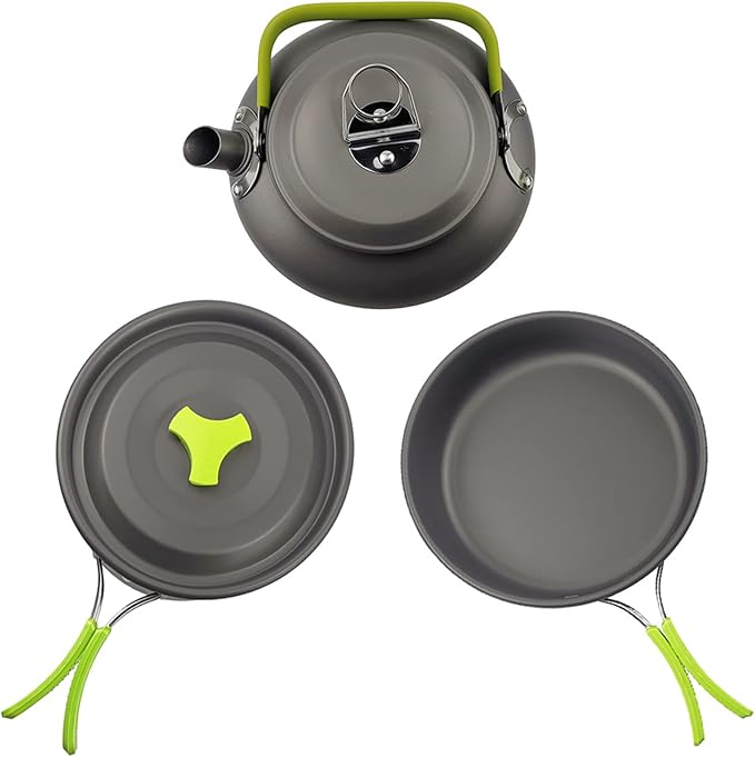 Outdoor Kitchen Utensils Set 9 Pcs Camping Hiking Cookware Portable Picnic Tableware Tourism Supplies Kit with Accessories Combination