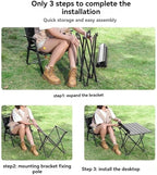 Folding Camping Table – Ultralight Aluminum Portable Table for Camping, Hiking, Backpacking, Picnic, Beach, BBQ – Compact Lightweight Collapsible Travel Side Table for Outdoor, RV, (2)