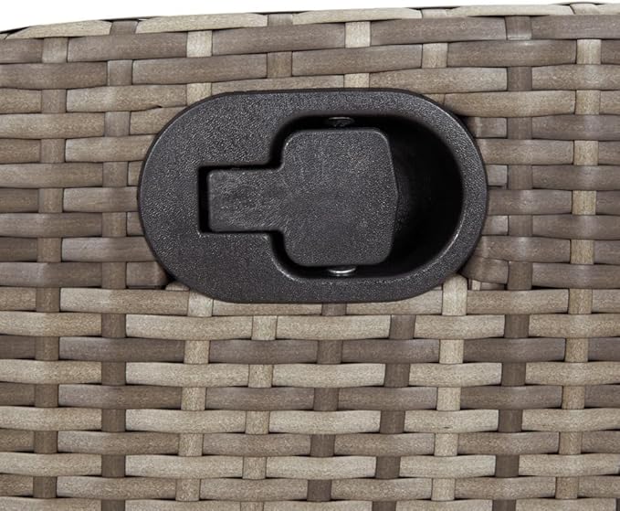 Reclining Patio Chair with Footrest Gray Poly Rattan Porch Chairs Camping Chairs Patio Chairs Living Room Chairs for Dining Patio Bedroom Outdoor