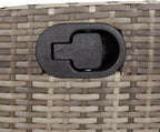 Reclining Patio Chair with Footrest Gray Poly Rattan Porch Chairs Camping Chairs Patio Chairs Living Room Chairs for Dining Patio Bedroom Outdoor