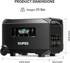 OUPES Guardian 6000 Dual Battery System: 9216Wh Power Station with 6000W Output, 120V/240V Dual Voltage, Expandable Home Backup with Transfer Switch Ready & App Control