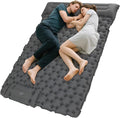 KingCamp Sleeping Pad for Camping, Ultralight Connectable Inflatable Sleeping Pad Camping Mattress with 6.3" Built-in Pillow & Foot Pump for Backpacking Hiking Tent Cot