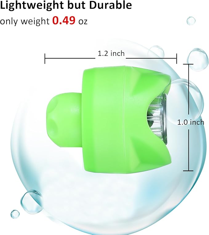RAHAN Rechargeable Flashlights Compatible with Croc,2 PCs Flashlights Attachment for Shoe, LED Clogs Light with 3 Light Modes for Dog Walking, Camping, Running, Suitable for Adults Kids, Green